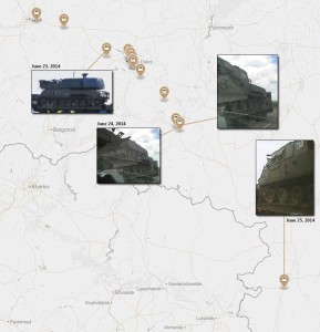 Exploring the MH17 Linked Buk Convoys in Ukraine and Russia with Mapbox