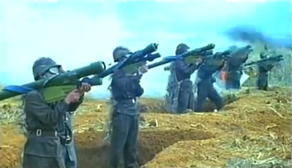MANPADS' in use with the Korean People's Army. First three MANPADS from the left: Igla-1, North Korean HT-16PGJ also seen in Syria, Strela-3.