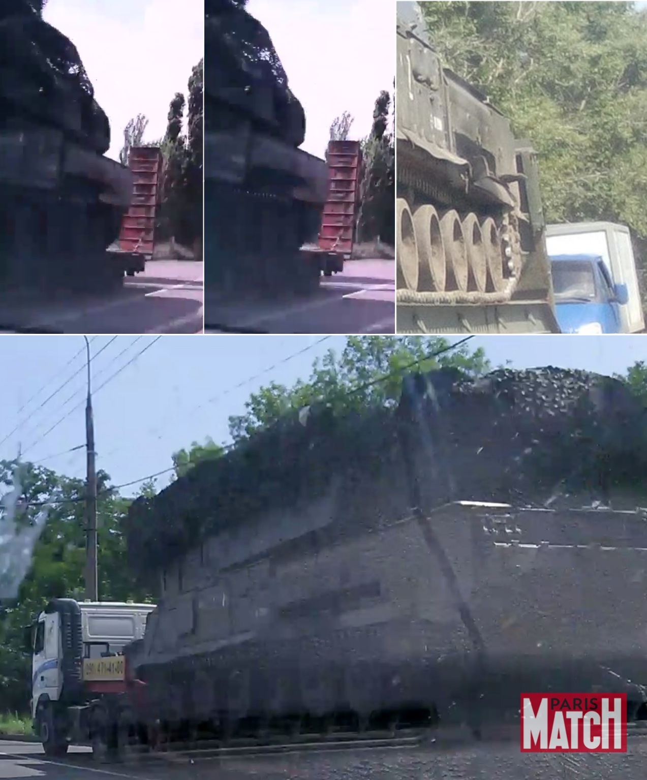 Comparison of features of Buk 332 in Makiivka (top left), Alexeyevka (top right),and Donetsk (bottom)